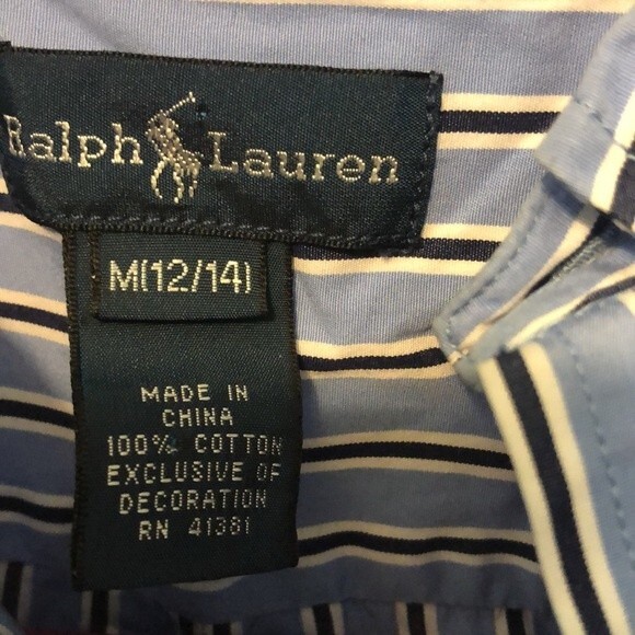 Ralph Lauren size medium (12/14) long sleeve button down - Picture 4 of 7